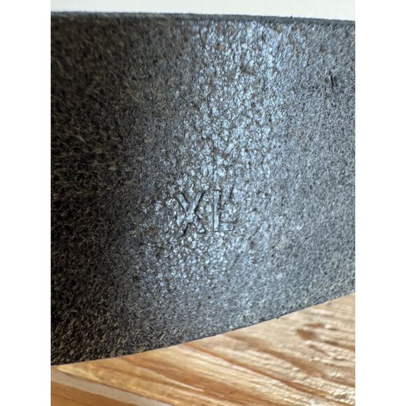 Guess Vintage Black Tooled Leather Oversized Square Silver Rhinestone Belt XL - Picture 10 of 11